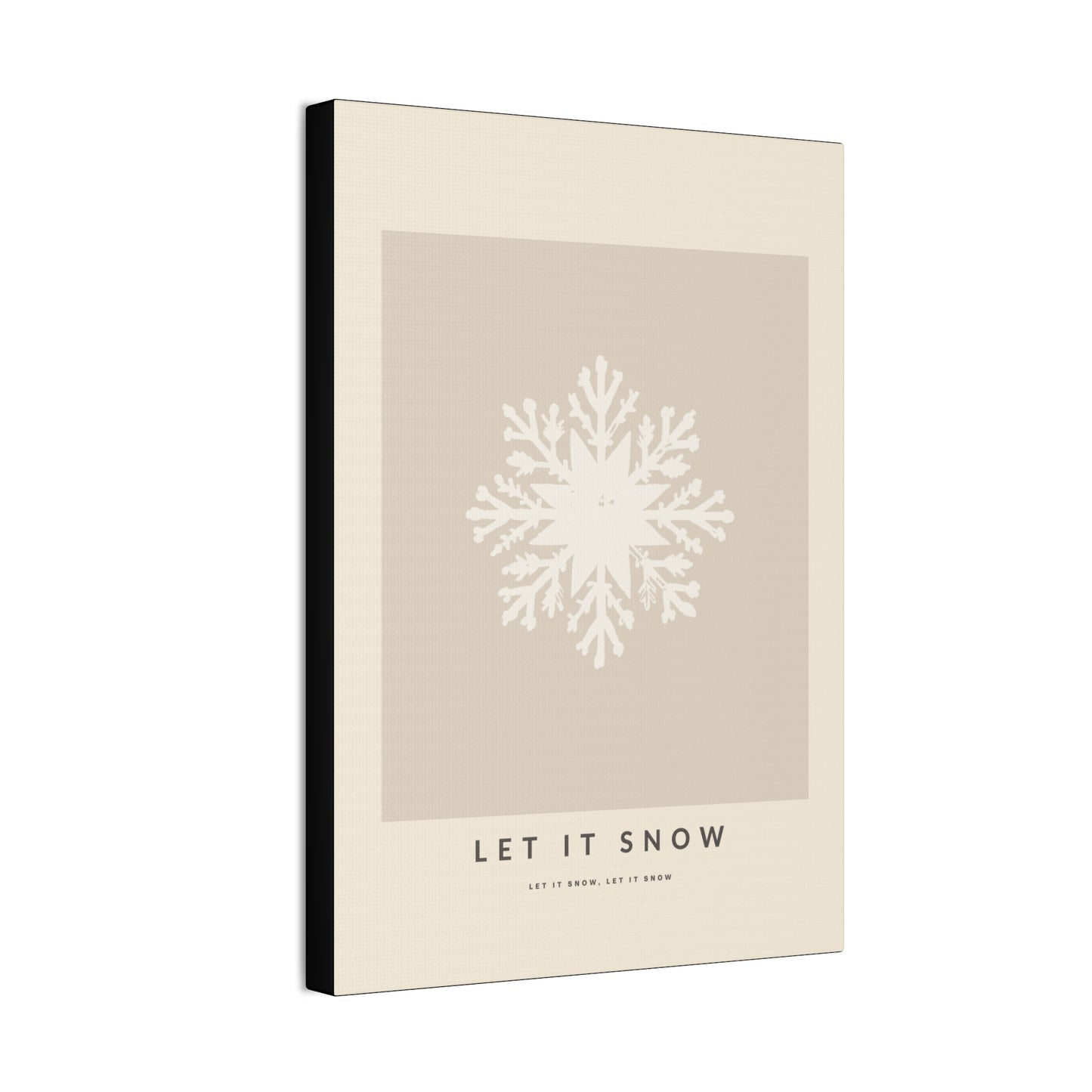 Let it Snow Winter Wall Snowflake Canvas