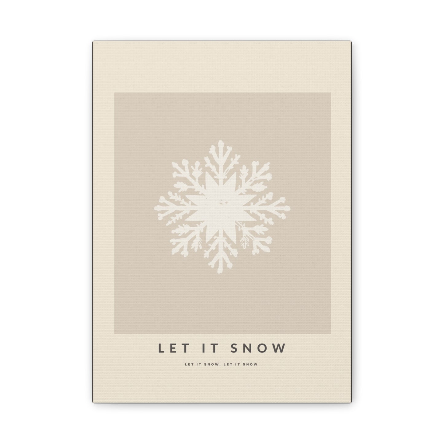 Let it Snow Winter Wall Snowflake Canvas
