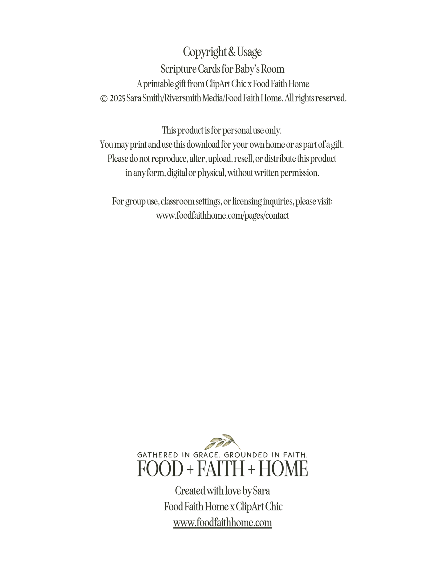 Scripture Cards for Baby’s Room – Printable Set - FREEBIE!