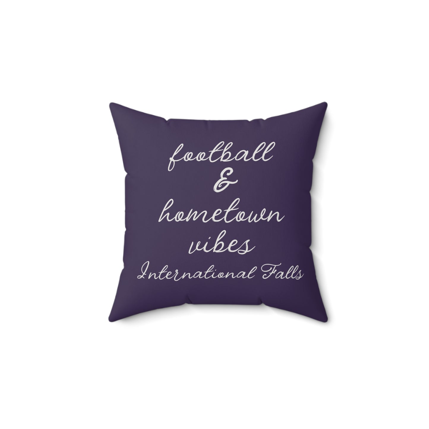 Football & Hometown Vibes Personalized Throw Pillow – 14" x 14"