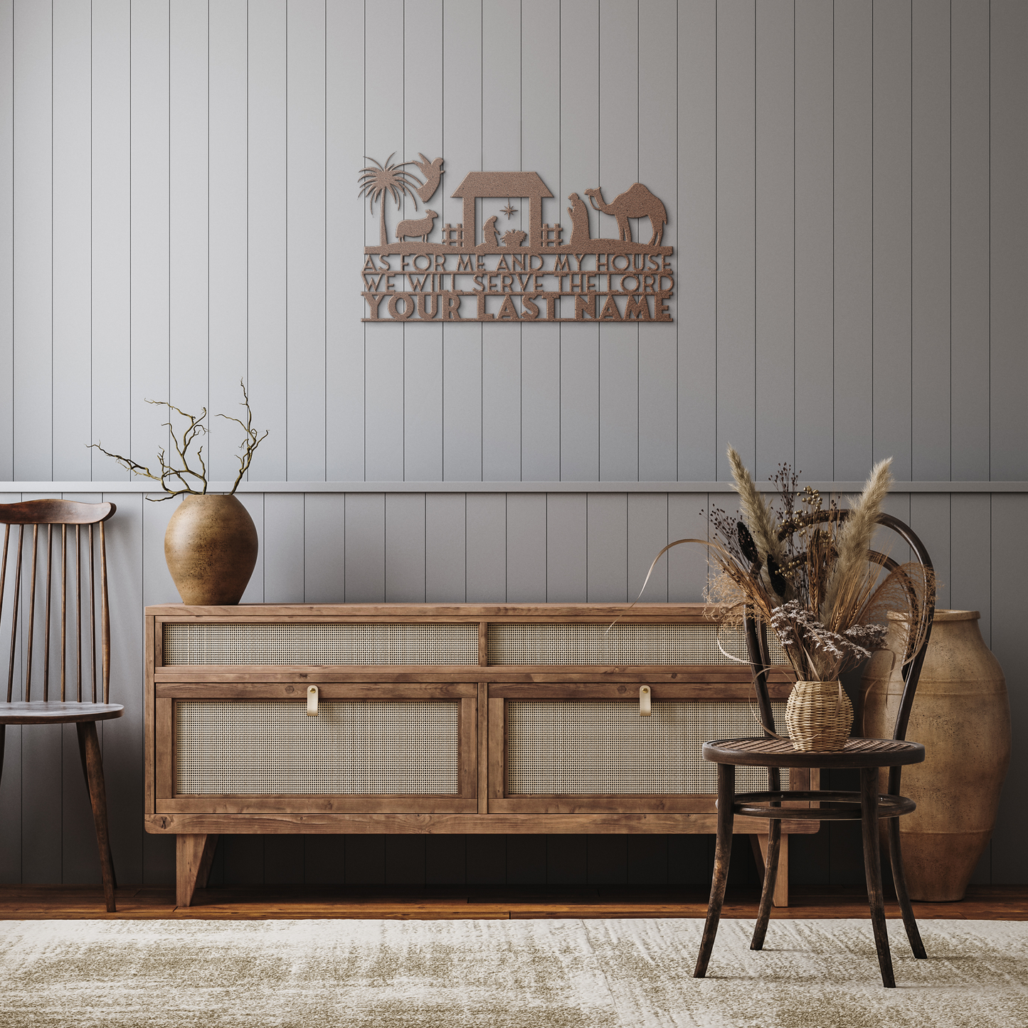 Custom_As_for_Me_Sign_Copper_Rustic_Hallway_Mockup.png