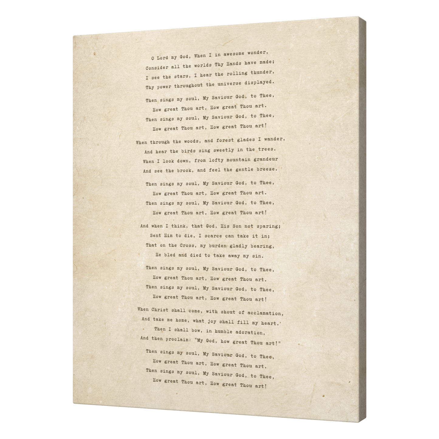 How Great Thou Art Canvas Wall Art – 16" x 20"