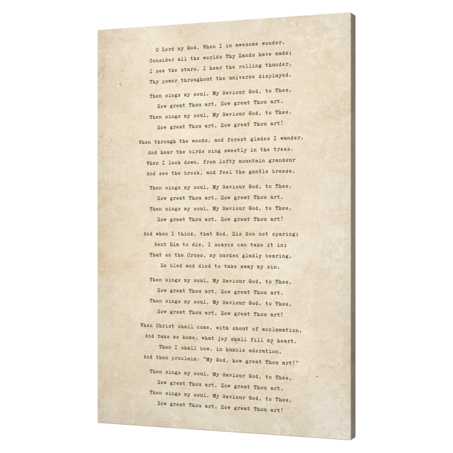 How Great Thou Art Canvas Wall Art – 24" x 36"