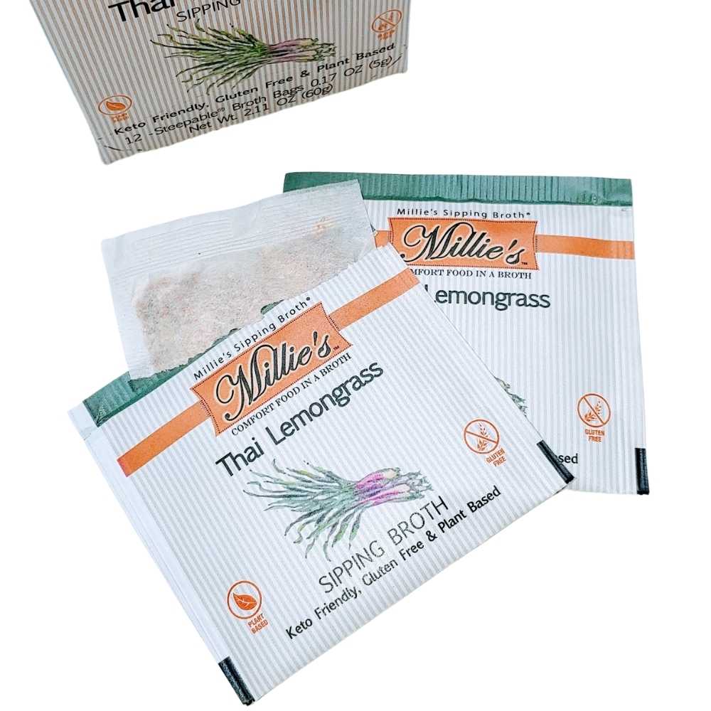 Millie’s Thai Lemongrass Sipping Broth – 2 Box Bundle (24 Servings)