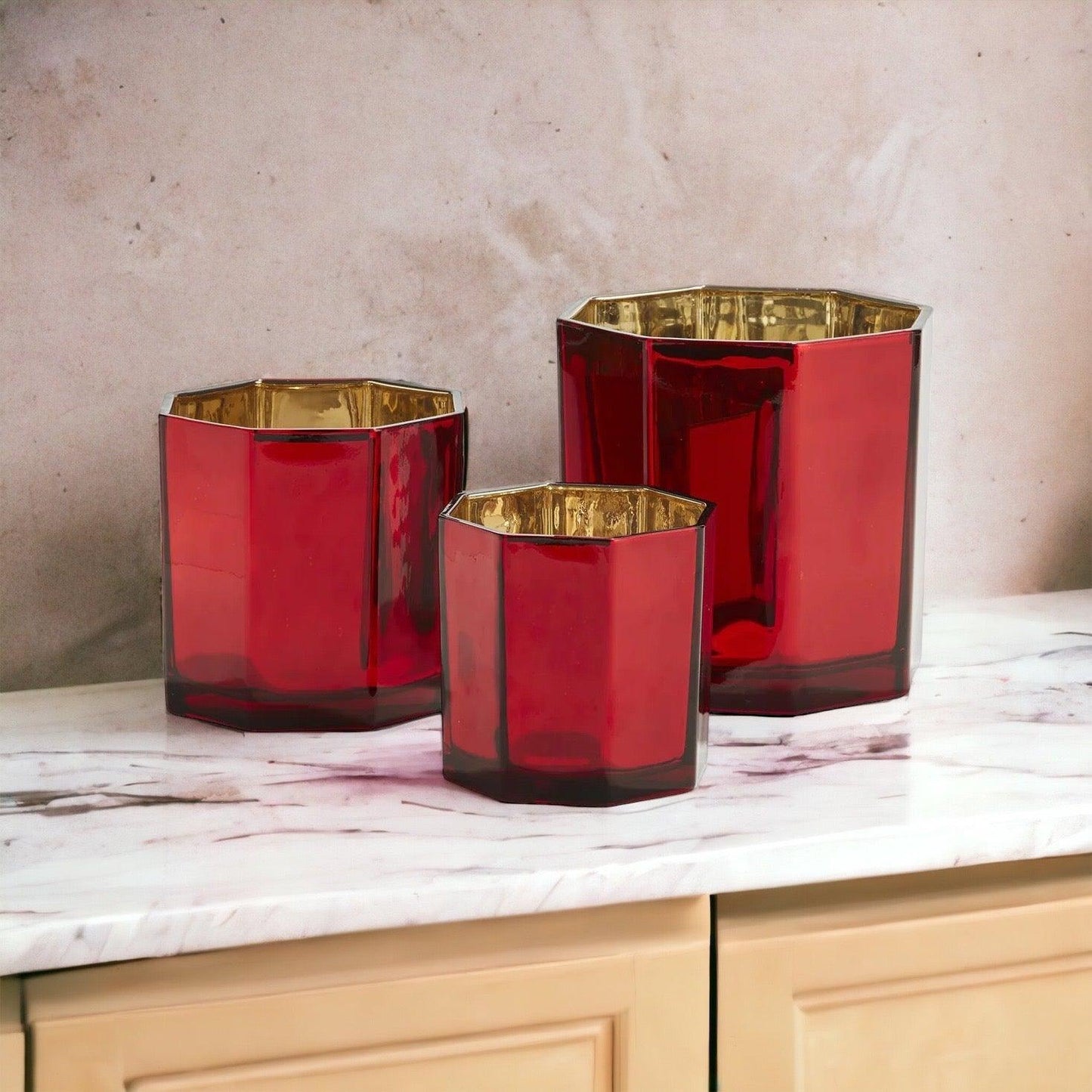 Red & Gold Luxury Candle Holders