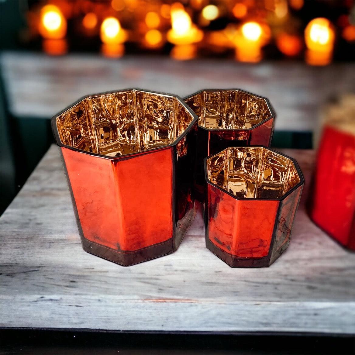 Red & Gold Luxury Candle Holders
