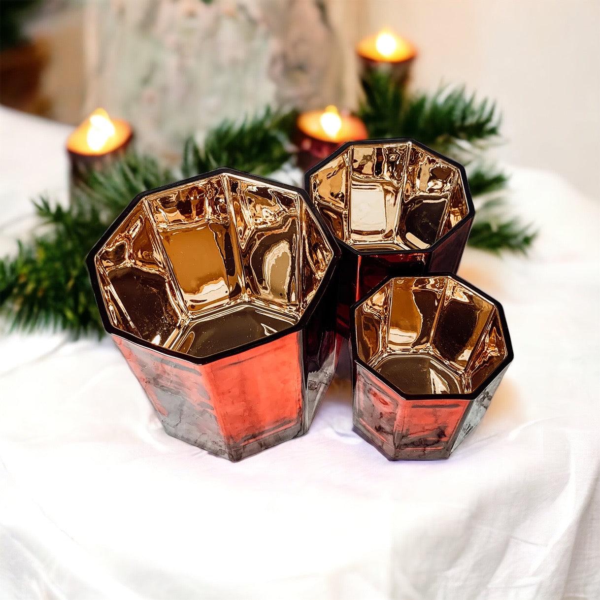 Red & Gold Luxury Candle Holders