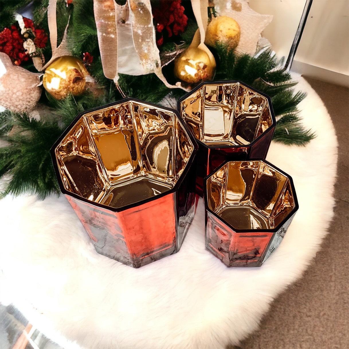 Red & Gold Luxury Candle Holders
