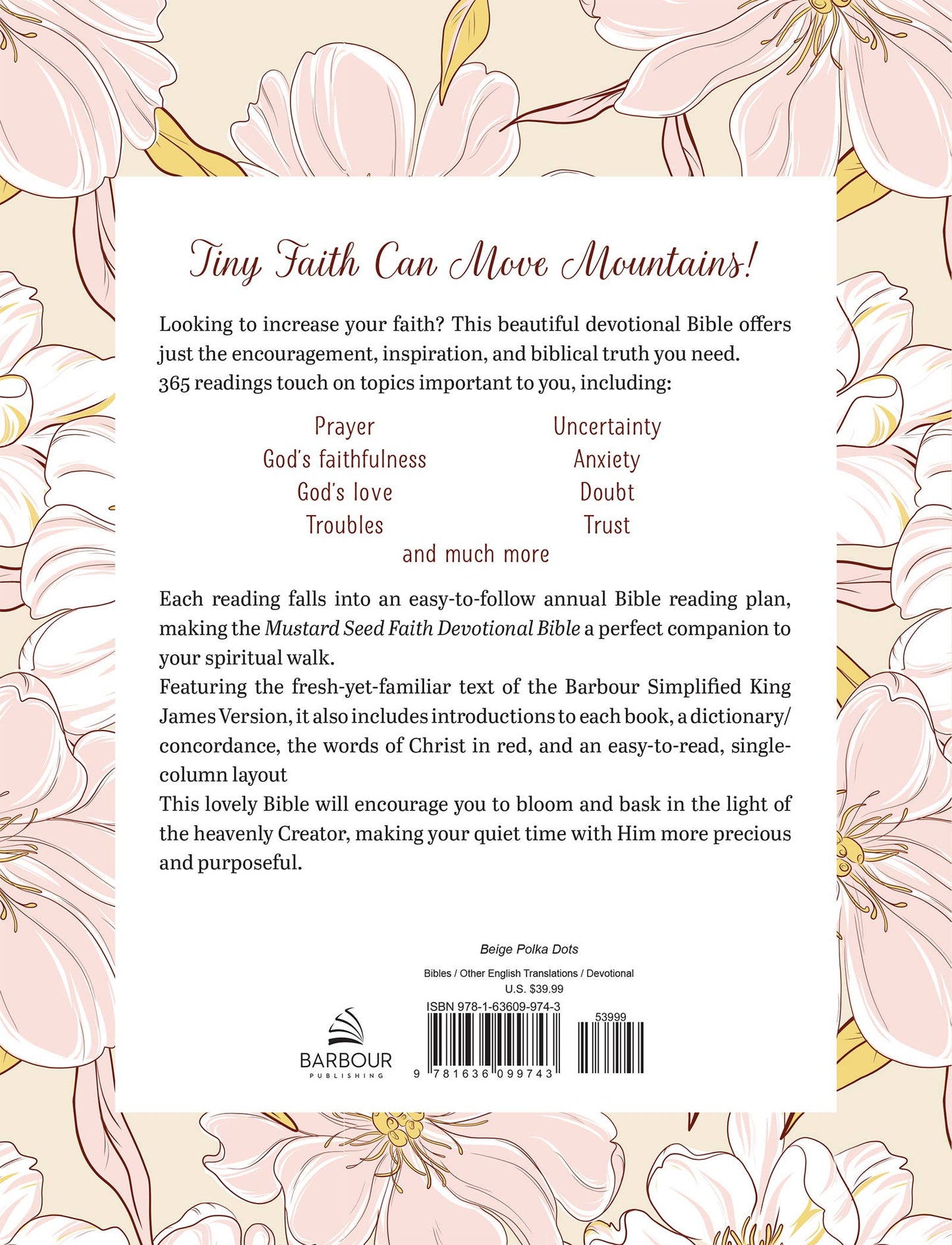 Mustard Seed Faith Devotional Bible – Simplified KJV