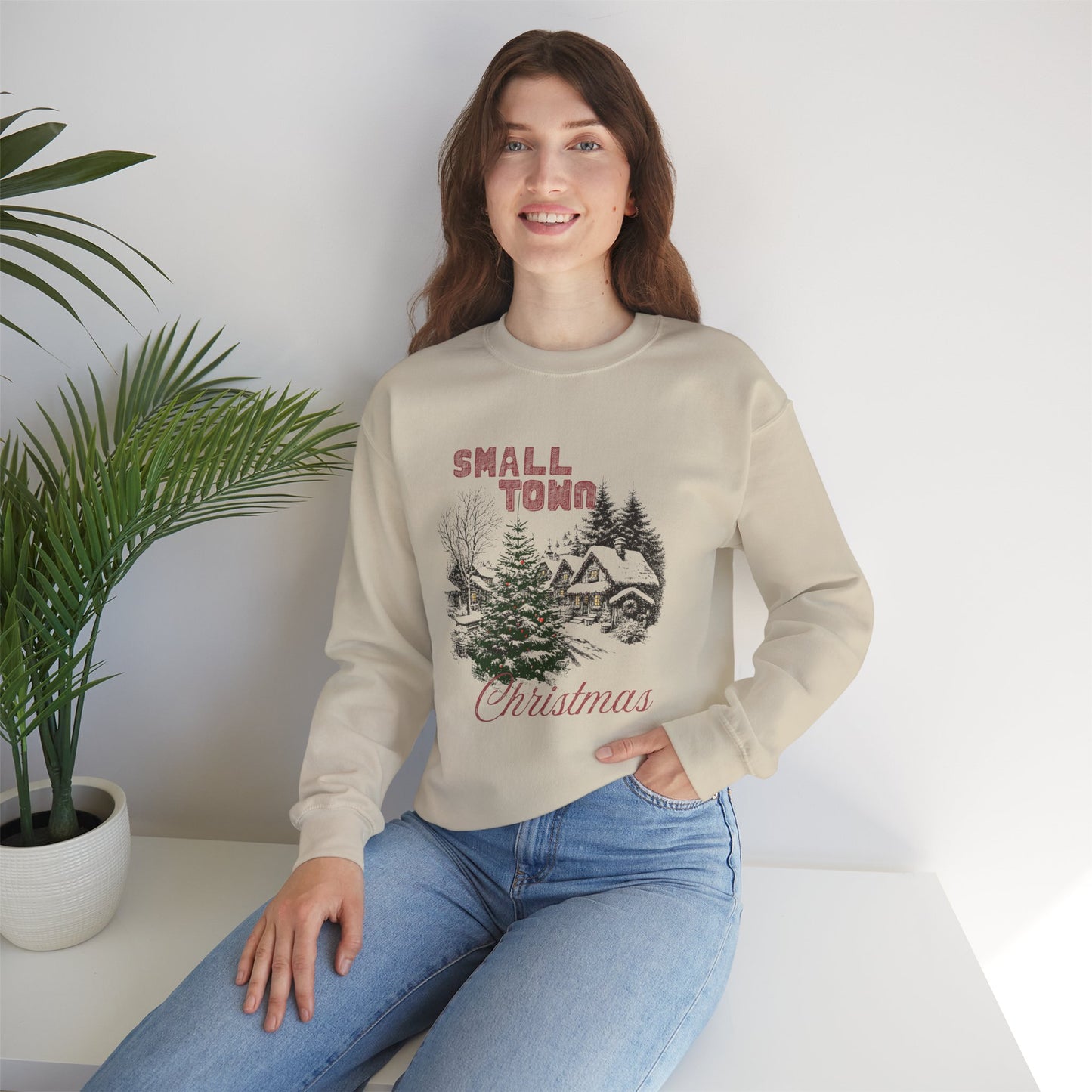Small Town Christmas Women's Crewneck Sweatshirt