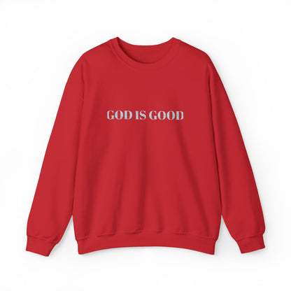 Embroidered God Is Good Crewneck Sweatshirt – Unisex Fit