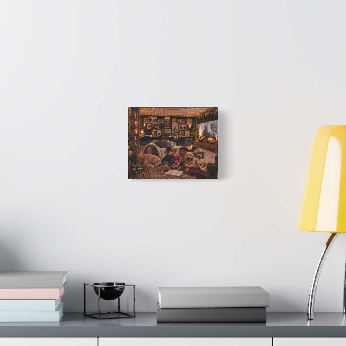 Cozy Christmas Family Canvas - 'These are the days' Holiday Wall Art