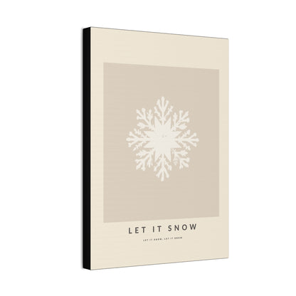 Let it Snow Winter Wall Snowflake Canvas