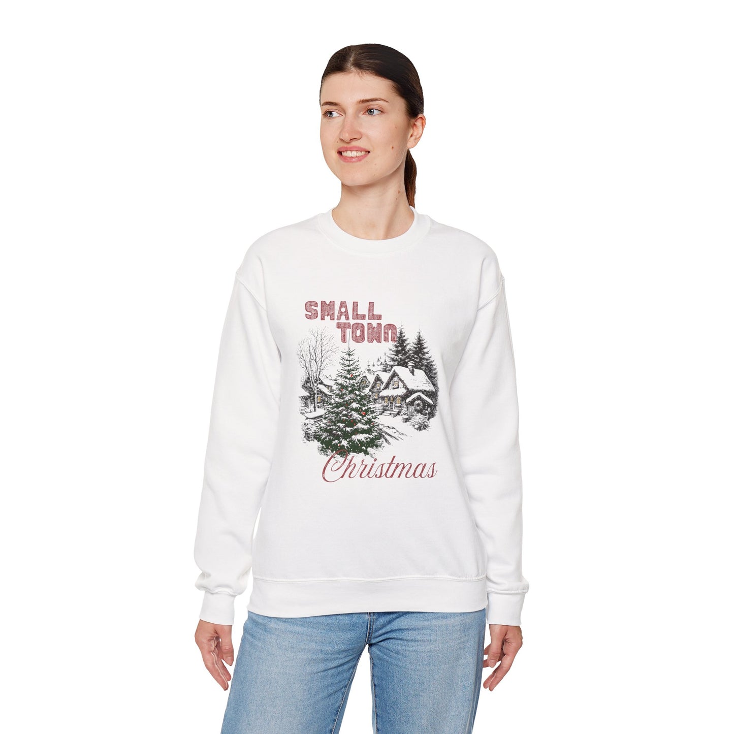 Small Town Christmas Women's Crewneck Sweatshirt