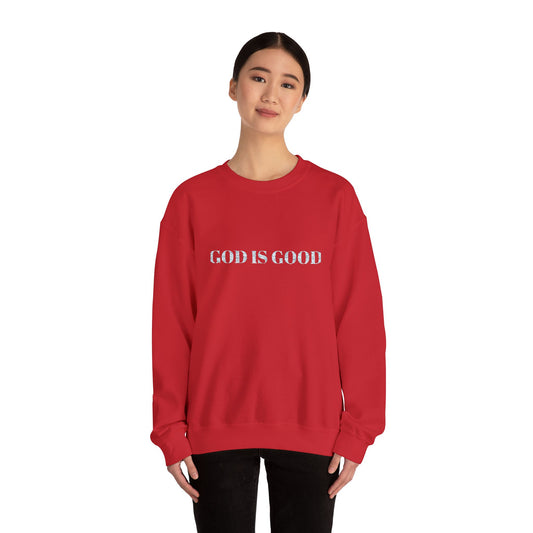 Embroidered God Is Good Crewneck Sweatshirt – Unisex Fit