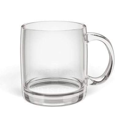 God is Good Engraved Glass Coffee Mug – 12.25oz Christian Glass Mug