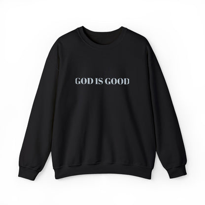 Embroidered God Is Good Crewneck Sweatshirt – Unisex Fit