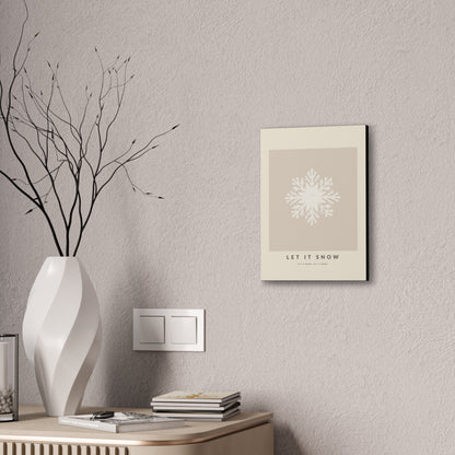 Let it Snow Winter Wall Snowflake Canvas