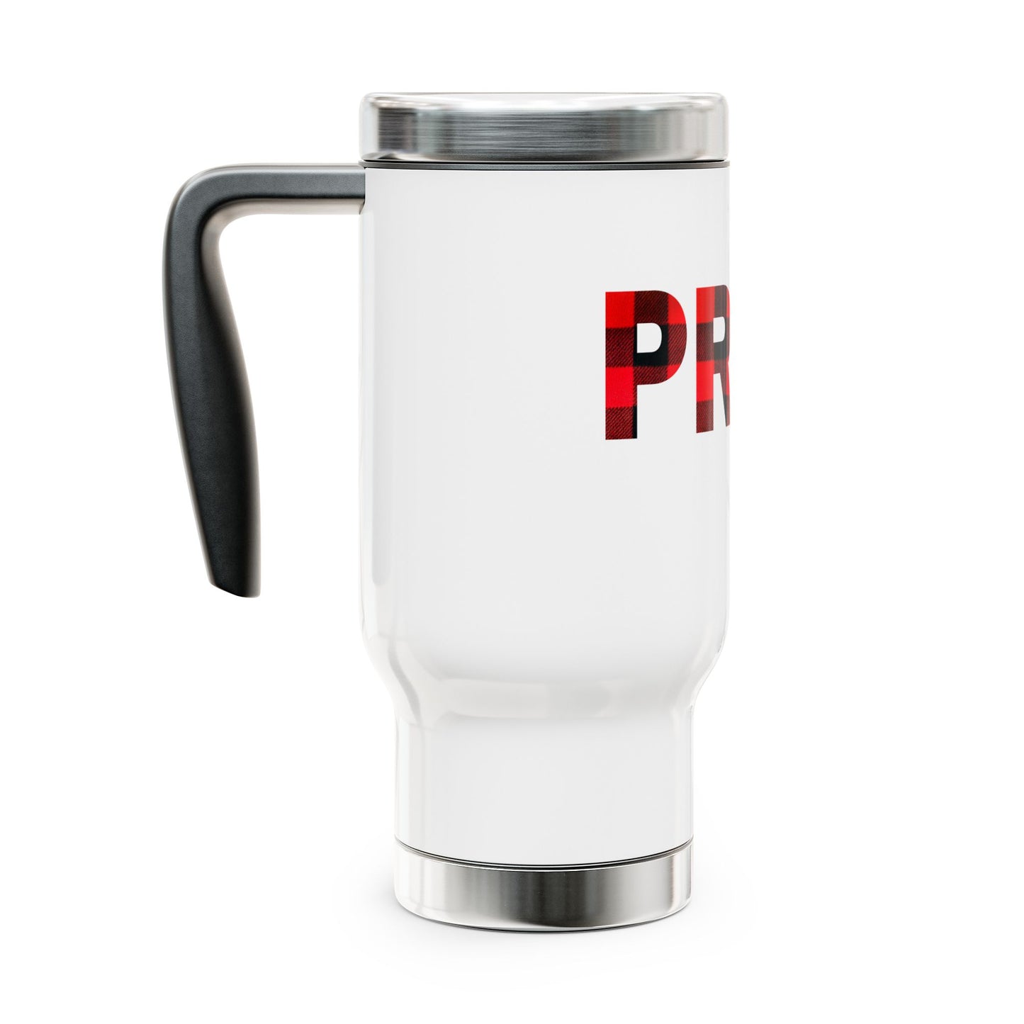 PRAY Buffalo Check Stainless Steel Travel Mug – 14oz
