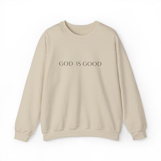 God is Good Embroidered Crewneck Sweatshirt - 3 Colors!