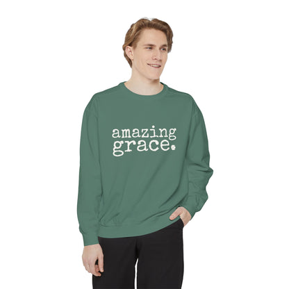 Amazing Grace Unisex Garment-Dyed Comfort Colors Sweatshirt