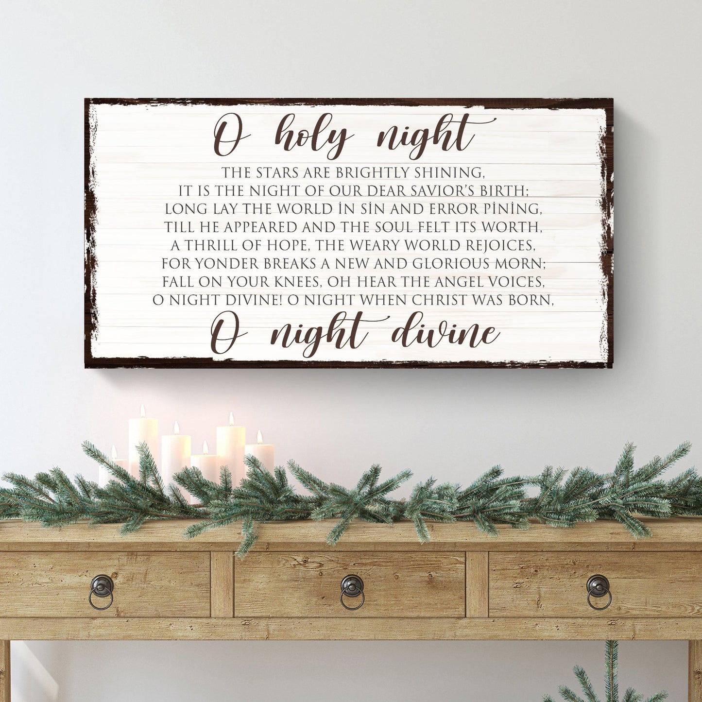 O' Holy Night Christmas Sign
