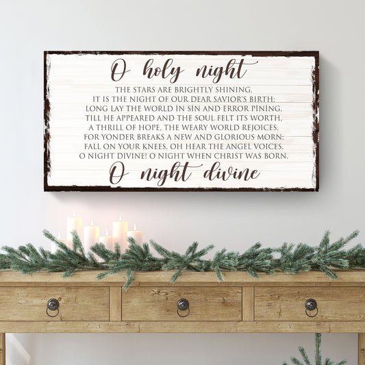 O' Holy Night Christmas Sign