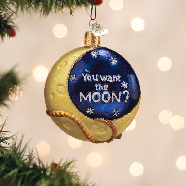 Old World Christmas Lasso the Moon Ornament – Hand-Painted Glass