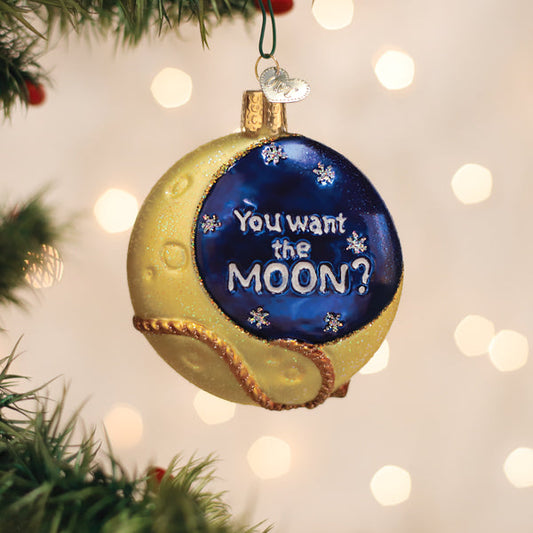 Old World Christmas Lasso the Moon Ornament – Hand-Painted Glass