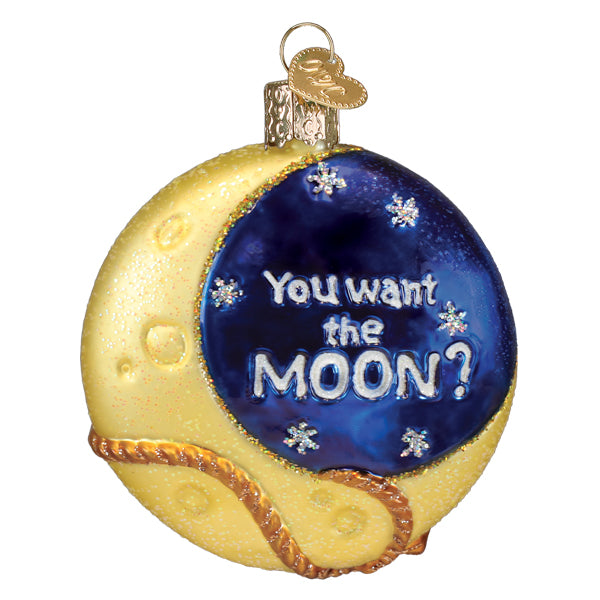 Old World Christmas Lasso the Moon Ornament – Hand-Painted Glass
