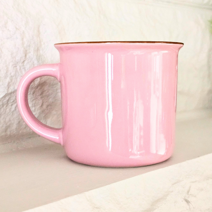 Be Still and Know Pink Ceramic Mug – 13 oz Camp Style