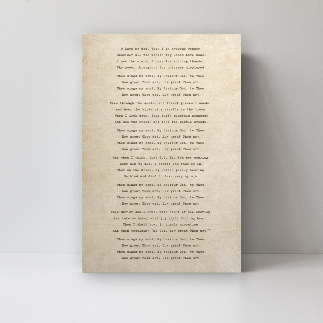 How Great Thou Art Canvas Wall Art – 24" x 36"