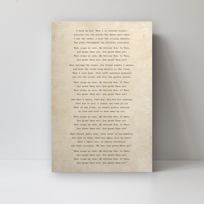 How Great Thou Art Canvas Wall Art – 24" x 36"
