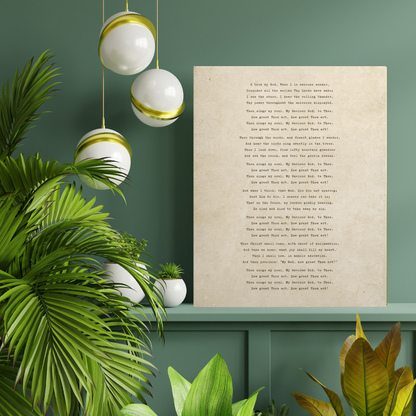How Great Thou Art Canvas Wall Art – 16" x 20"