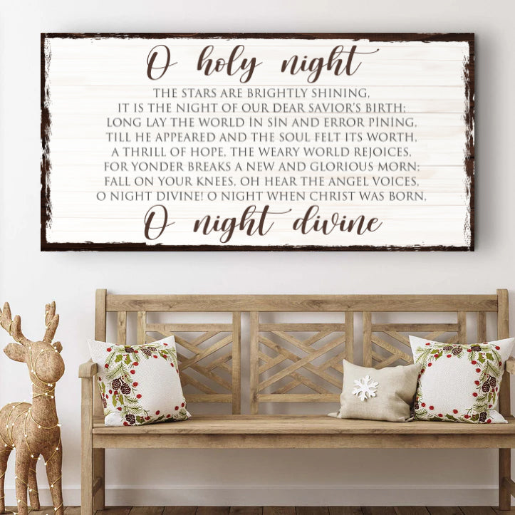 O' Holy Night Christmas Sign