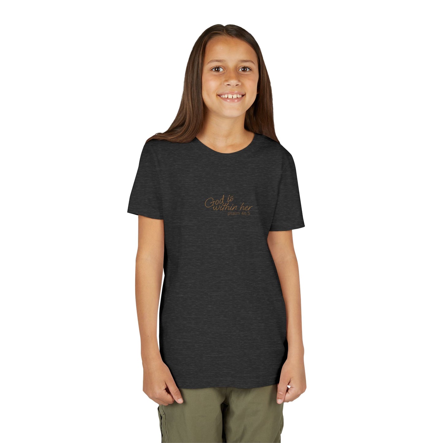 Psalm 46:5 "God is within Her" Girls Short Sleeve Tee - 5 Colors!!