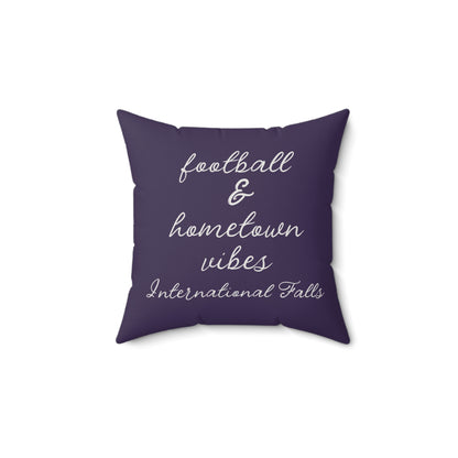 Football & Hometown Vibes Personalized Throw Pillow – 14" x 14"
