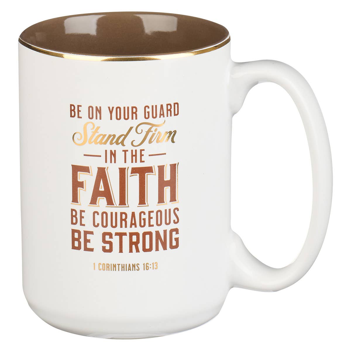 Stand Firm in the Faith Ceramic Mug – 1 Corinthians 16:13
