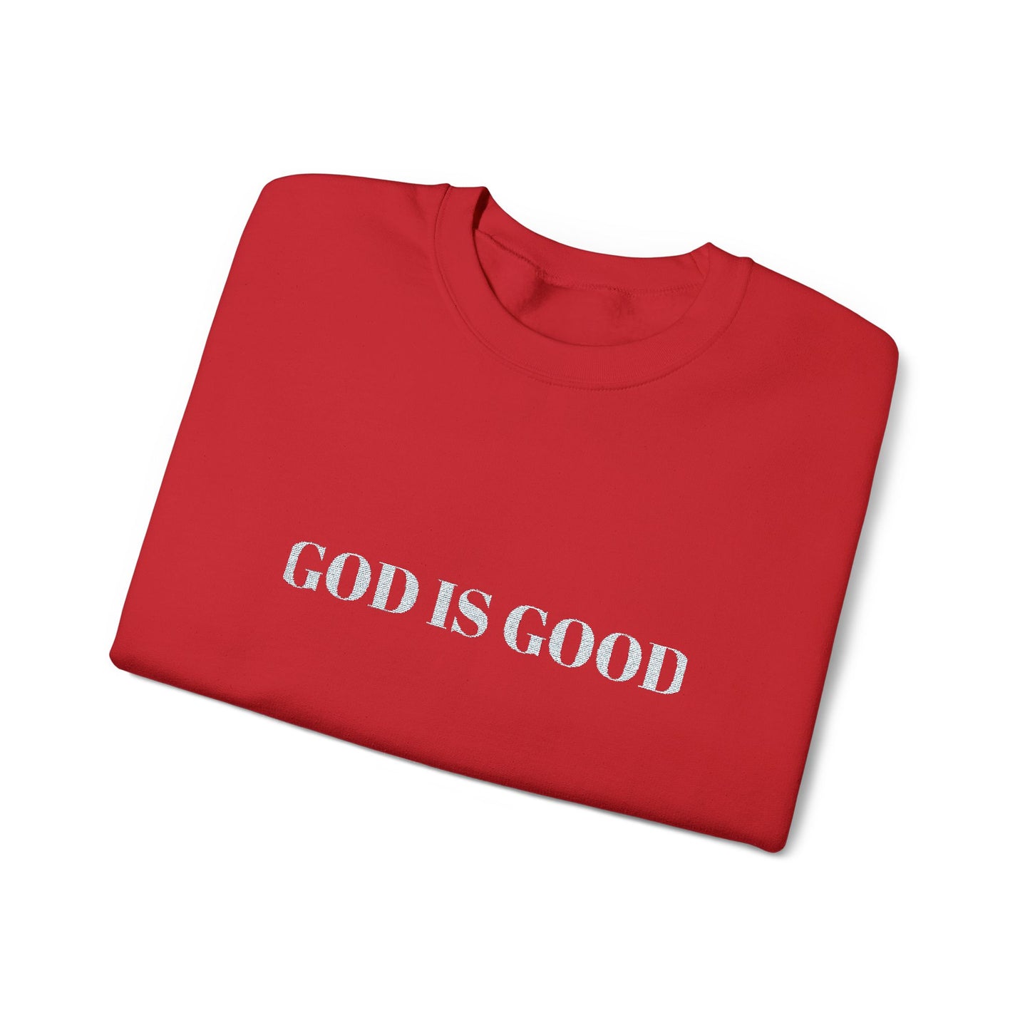 Embroidered God Is Good Crewneck Sweatshirt – Unisex Fit