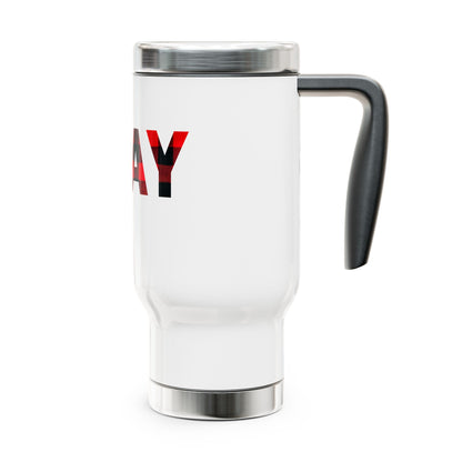 PRAY Buffalo Check Stainless Steel Travel Mug – 14oz