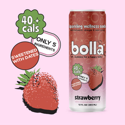 Bolla Wellness Soda - Strawberry (12 Fl Oz)