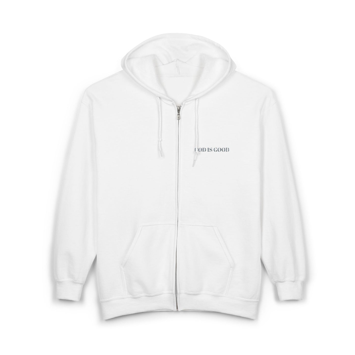 God is Good Full Zip Embroidered Hoodie Sweatshirt - 6 Colors!!