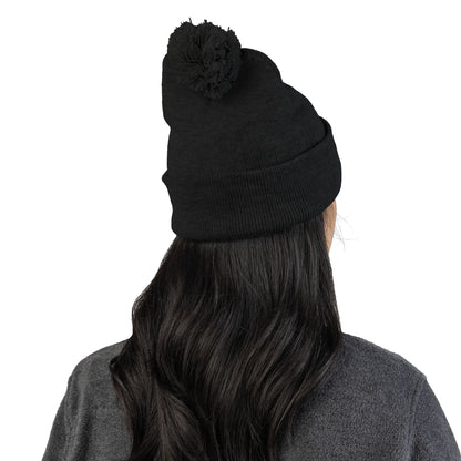 God is Within Her Psalm 46:5 Embroidered Knit Pom-Pom Beanie - 4 Colors!!