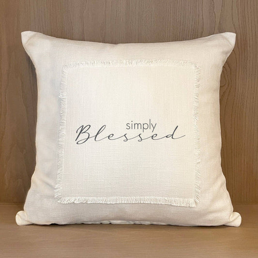 Simply Blessed Throw Pillow