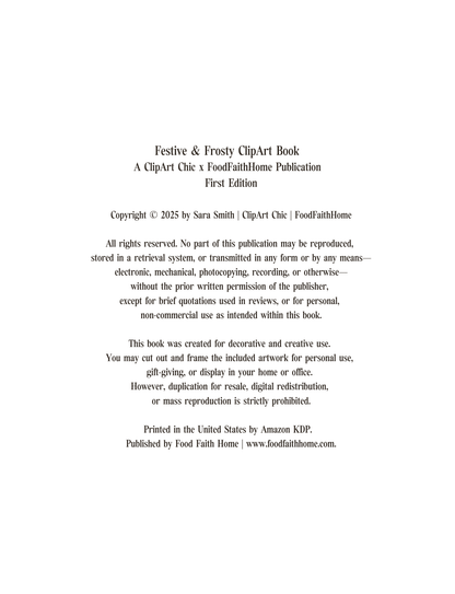 Festive & Frosty Clipart for Christmas (Instant Download Edition)