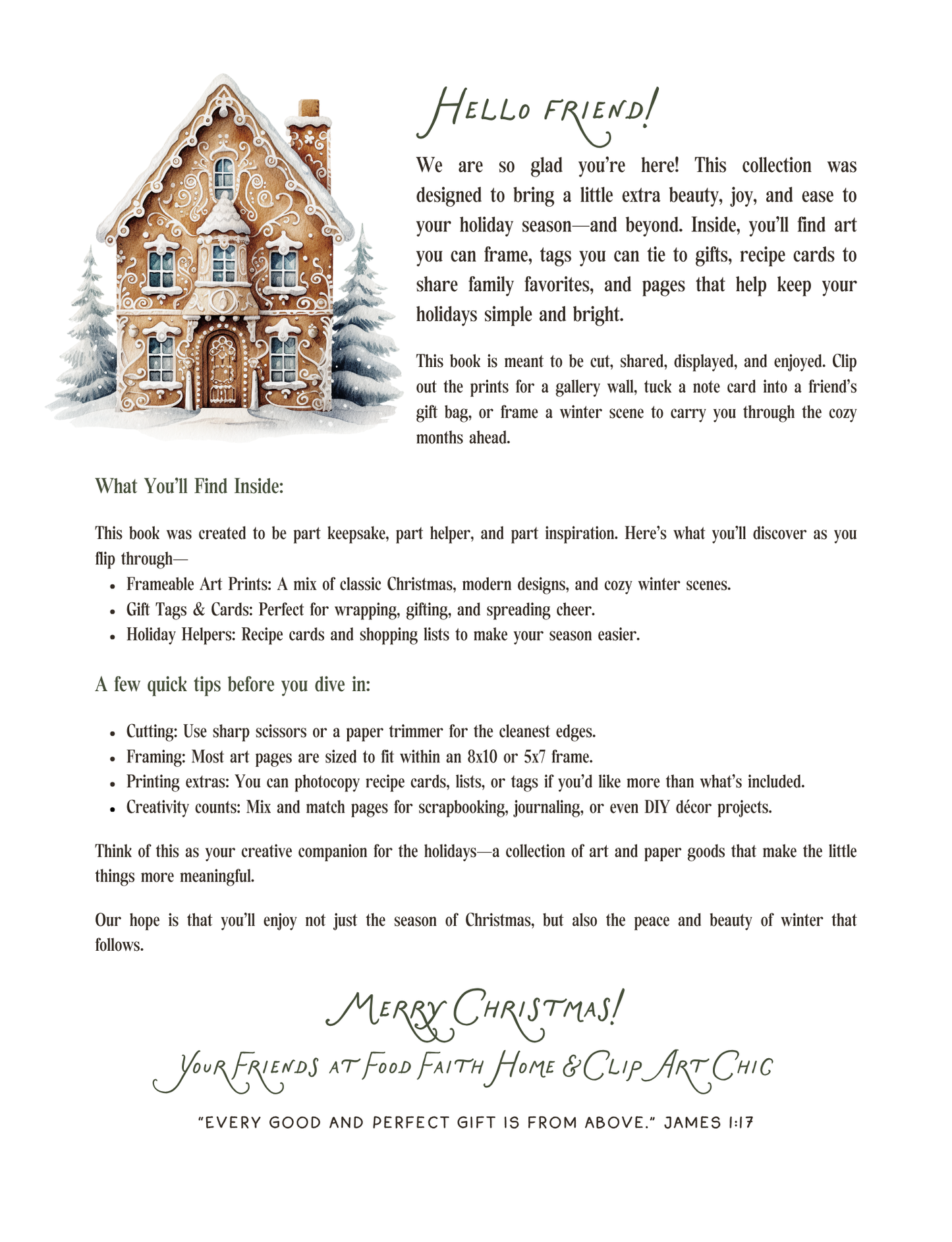 Festive & Frosty Clipart for Christmas (Instant Download Edition)