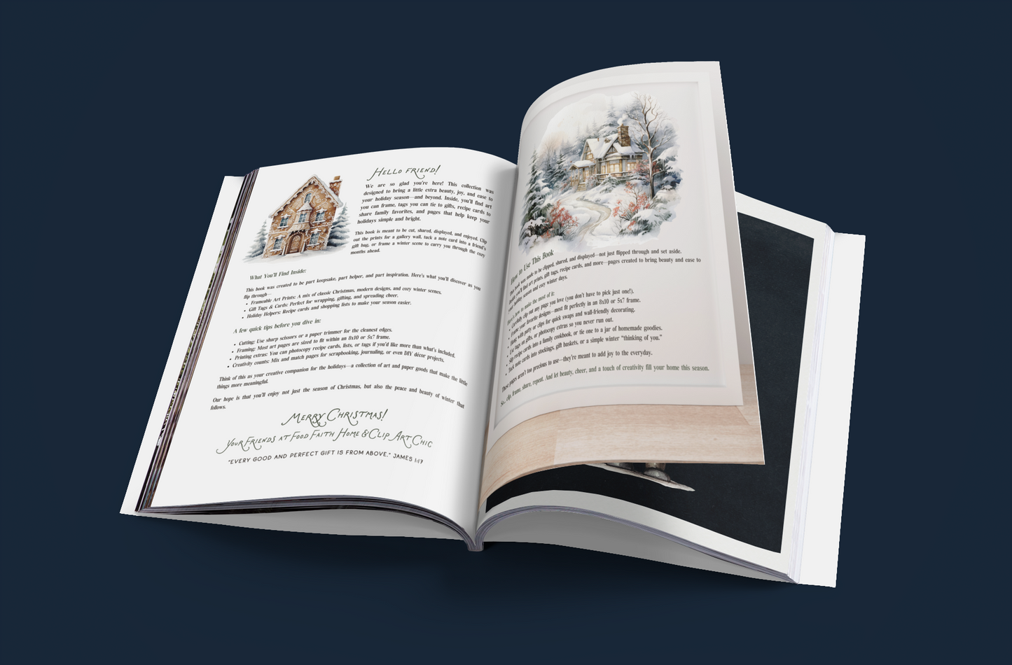 Festive & Frosty Clipart for Christmas: Clippable • Frameable • Giftable