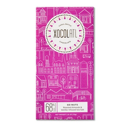 Xocolatl Go Nuts! Dark Chocolate Almond & Sea Salt Bar
