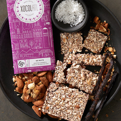 Xocolatl Go Nuts! Dark Chocolate Almond & Sea Salt Bar