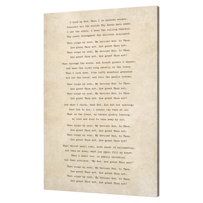 How Great Thou Art Canvas Wall Art – 24" x 36"